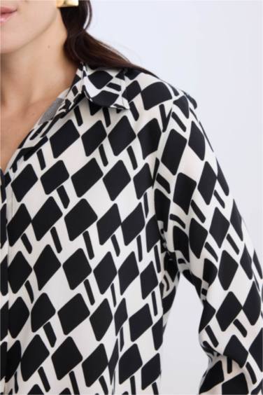 Regular Fit Shirt Collar Long Sleeve Shirt