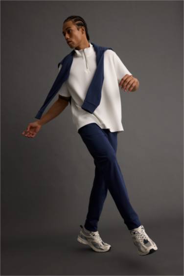 بنطلون سويت بانتس جوجر منسوج سليم فيت من DeFactoFit