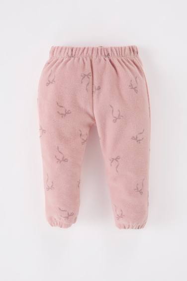 طقم Romantic من قماش المنشفة بياقة مستديرة من قطعتين