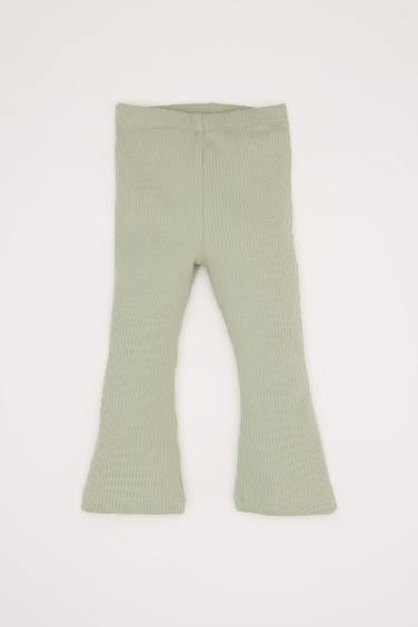 Ensemble Sweatshirt fleuri à col rondet leggings évasés pout bébé fille