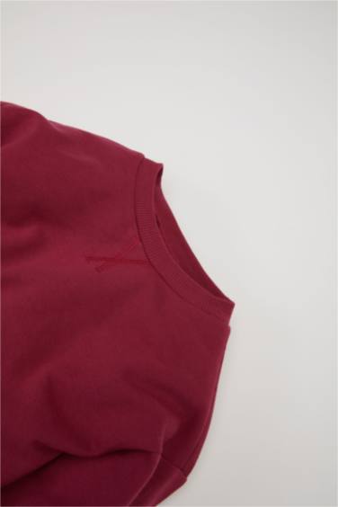 Kız Bebek 2'li Takım Basic Düz Sweatshirt Geniş Bol Paça Alt