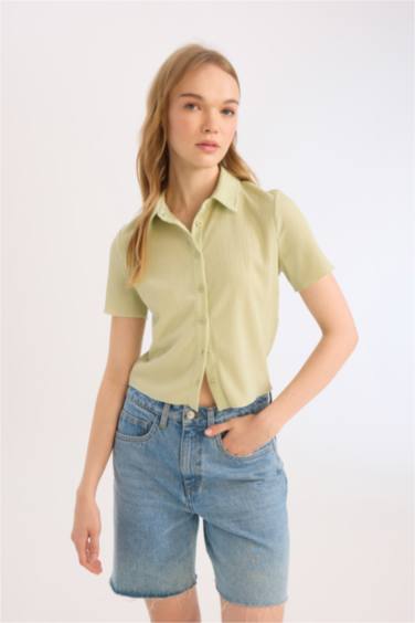 Coool ұзын бұлшықет пішімі Қысқа жеңді көйлек