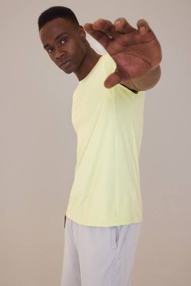 DeFactoFit Standard Fit Back Printed Printed Sports T-Shirt