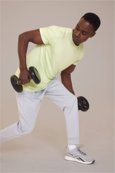 DeFactoFit Standard Fit Back Printed Printed Sports T-Shirt