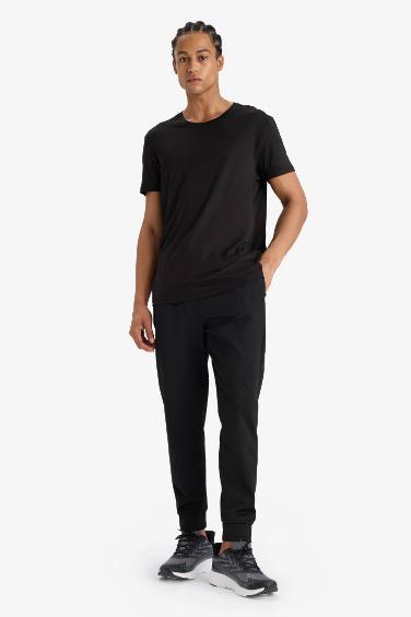 DeFactoFit Sporcu Standart Fit Jogger Eşofman Altı İçi Yumuşak Tüylü Skuba Dalgıç Kumaş