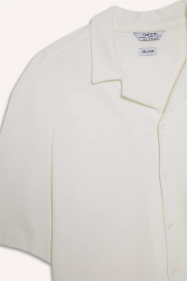 Relax Fit Apache Neck Short Sleeve Shirt