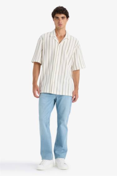 قميص نص ردن قصة مريحة بياخة عالية