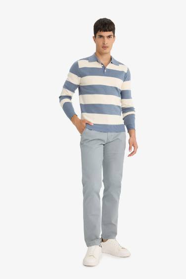 Regular Fit Normal Kesim Cepli Düz Paça Chino Pantolon