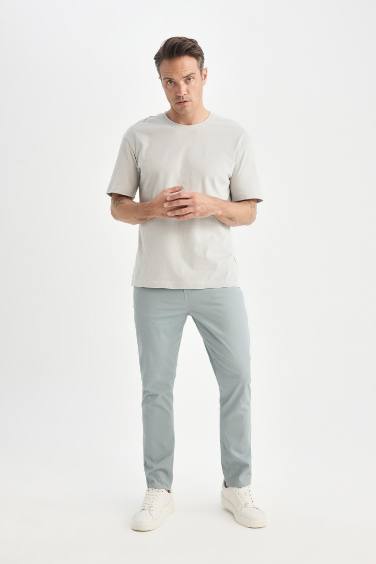 Regular Fit Normal Kesim Yazlık Düz Paça Chino Kanvas Pantolon