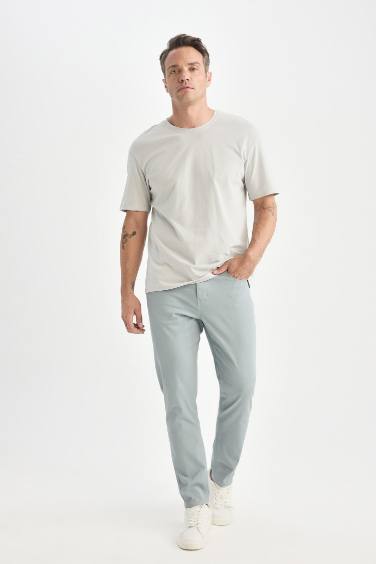 Regular Fit Normal Kesim Yazlık Düz Paça Chino Kanvas Pantolon
