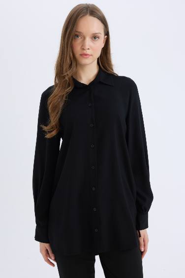 Regular Fit Viscose Long Sleeve Tunic