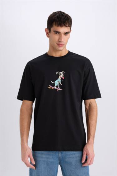 Boxy Fit Crew Neck Short Sleeve T-Shirt