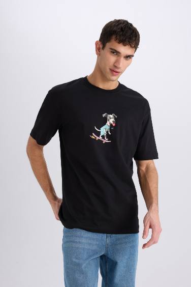 Boxy Fit Crew Neck Short Sleeve T-Shirt