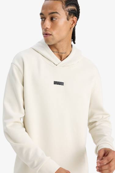 DeFactoFit Standard Fit Hooded Scuba Fabric Sports Sweatshirt