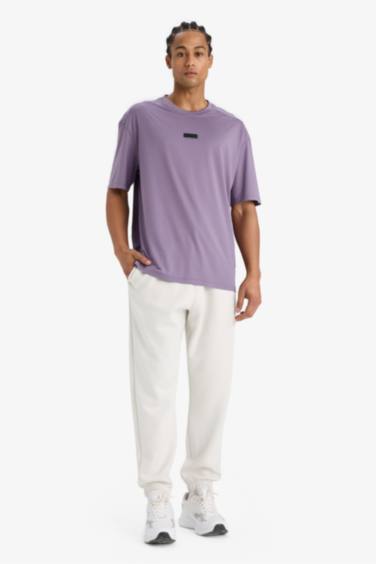 DeFactoFit Boxy Fit Crew Neck Printed Sports T-Shirt