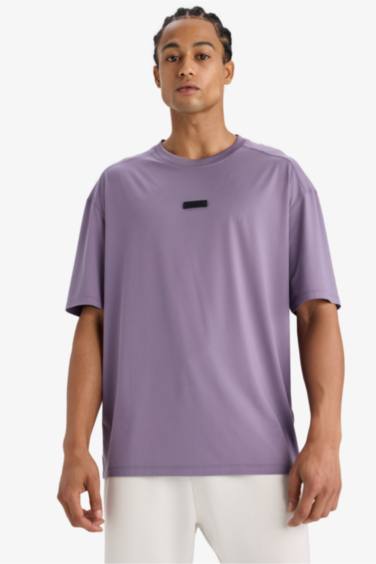 DeFactoFit Boxy Fit Crew Neck Printed Sports T-Shirt