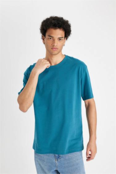 Boxy Fit Crew Neck Basic T-Shirt