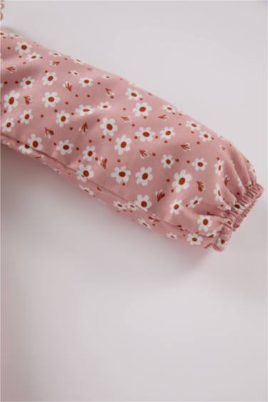 Baby Girl Floral Long Sleeve Flannel Dress