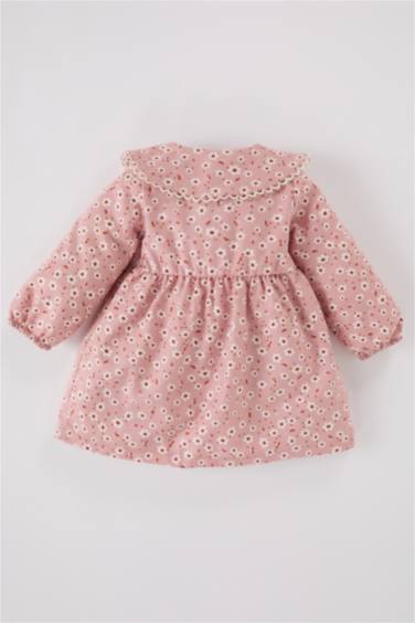 Baby Girl Floral Long Sleeve Flannel Dress