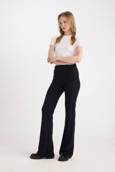 Flare Fit Straight Leg Long Length Trousers