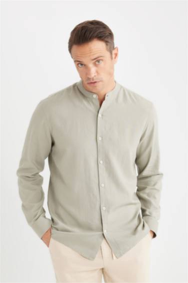 Regular Fit Рубашка с высоким воротником