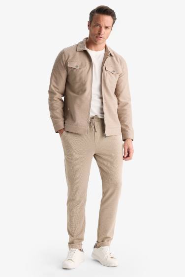 Slim Fit Polo Zippered Jacket