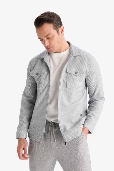 Slim Fit Polo Zippered Jacket