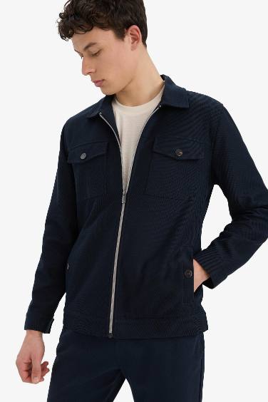 Slim Fit Dar Kesim Astarlı Fermuarlı Cepli Mevsimlik Baharlık Mont