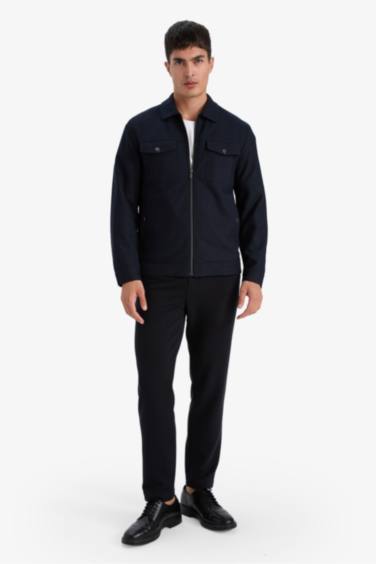 Slim Fit Dar Kesim Astarlı Fermuarlı Cepli Mevsimlik Baharlık Mont