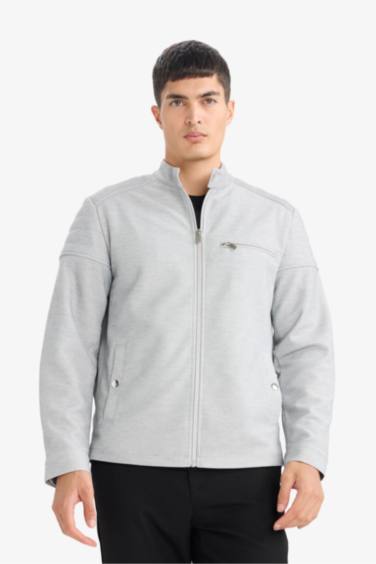 Slim Fit Dar Kesim Dik Yaka Astarlı Fermuarlı Cepli Mevsimlik Baharlık Mont