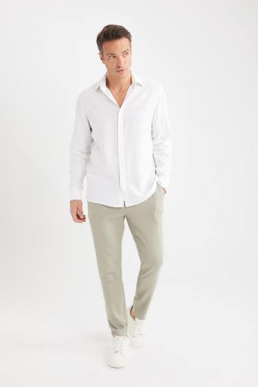 Yazlık Jogger Keten Düz Paça Pantolon