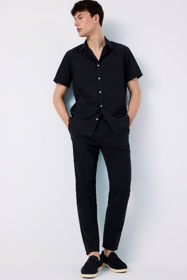 Regular Fit Polo Collar Short Sleeve Shirt