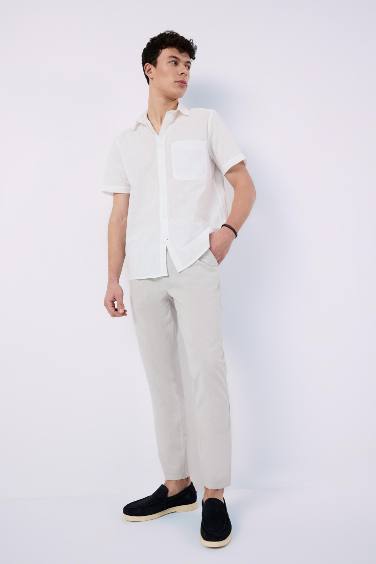 Regular Fit Polo Collar Short Sleeve Shirt