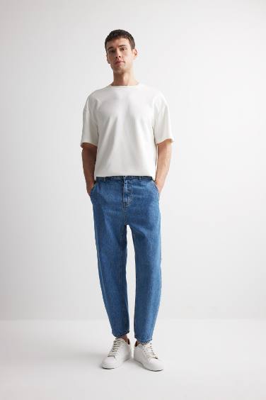 relaxed slouchy fıt деним кең етек Шалбар