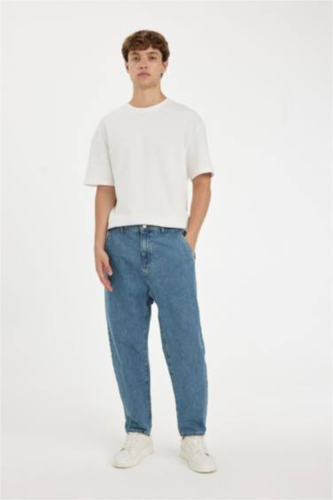 relaxed slouchy fıt деним кең етек Шалбар