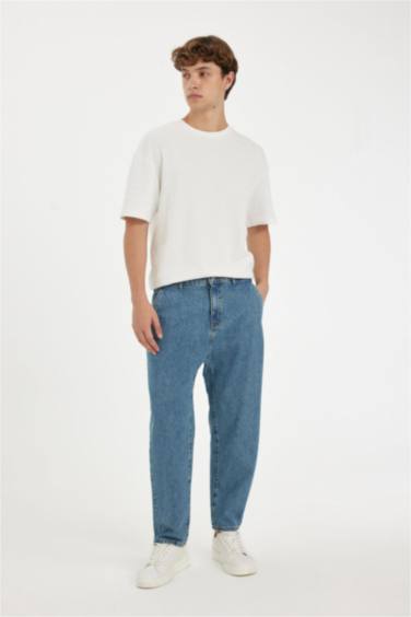 relaxed slouchy fıt деним кең етек Шалбар