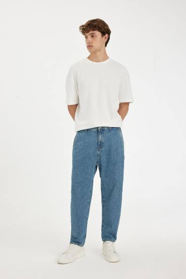 relaxed slouchy fıt деним кең етек Шалбар