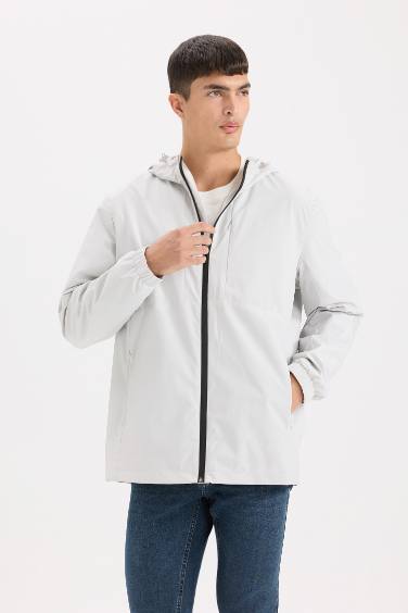 Regular Fit Kapüşonlu Pamuk Astarlı Fermuarlı Mevsimlik Baharlık Mont