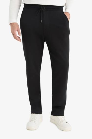 Regular Fit Cepli Düz Paça Dokulu Eşofman Altı