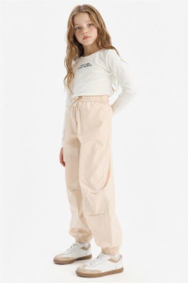 بنطرون بناتي جوجر قطن برجل مطاطي