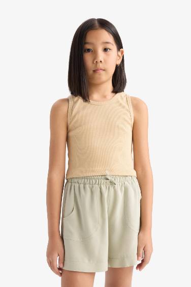 Short en viscose taille élastique pour fille