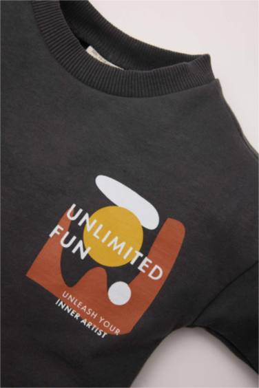 طقم قماش رقيق برقبة مستديرة من قطعتين