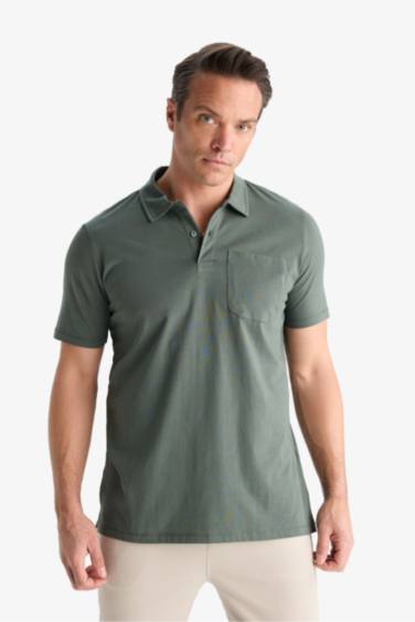 Поло с коротким рукавом свободного покроя