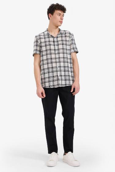 Regular Fit Checkered Summer Cotton Shirt