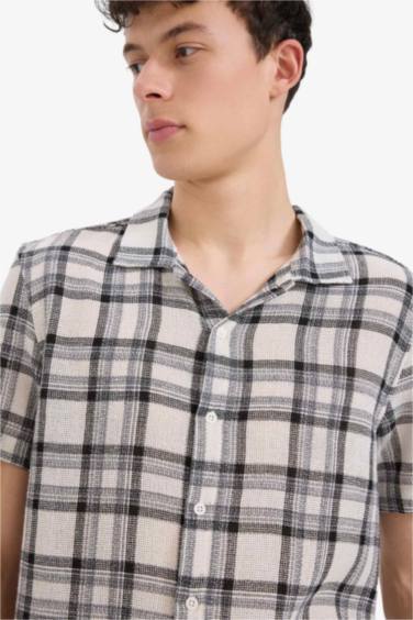 Regular Fit Checkered Summer Cotton Shirt