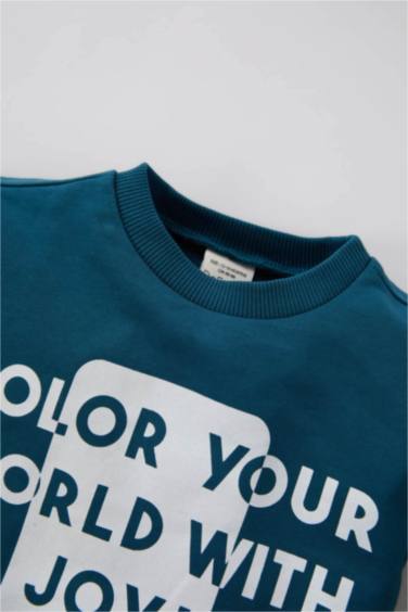 Baby Boy Printed Sweatshirt Sweatpants 2 Piece Set