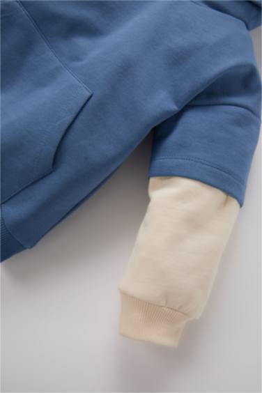 Baby Boy Hooded Pocketed Sweatshirt Sweatpants 2 Piece Set