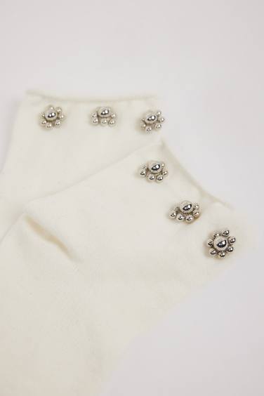 شرابات قصيرة حريمي قطن فلورال