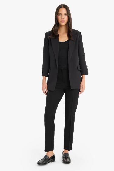 Double Pocket High Waist Straight Leg Trousers