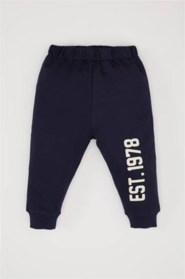 Baby Boy Slogan Printed Thin Sweatshirt Fabric 2 Piece Set